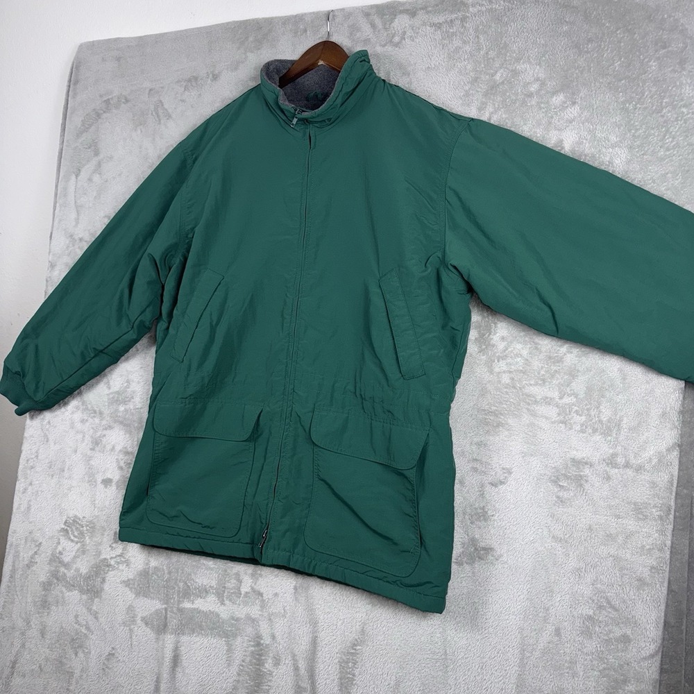 Vintage J Crew Jacket Mens Large Green Oarsman USA Made Full Zip - Picture 3 of 15
